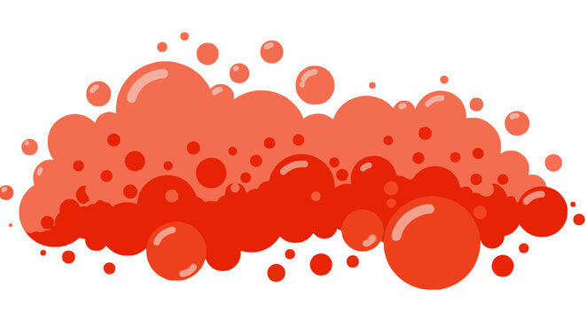 Vector Foam with Bubbles on Transparent Background – Detergent, Shampoo, and Bath Foam PNG Illustration