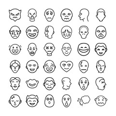 Line art happy face icon, minimalist human emotion symbol, black and white outline, joyful positive expression concept, modern vector illustration, clean simple design for website.