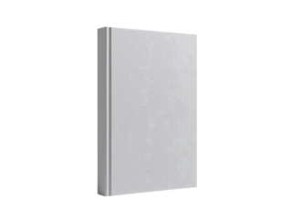 Elegant blank white book standing upright ideal for mockups and cover design promotion materials