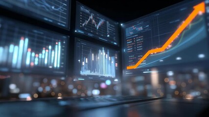 3D rendered blockchain architecture with radiant crypto nodes, glowing transaction links, and floating digital dashboards displaying trading charts, symbolizing decentralized currency systems and - Powered by Adobe