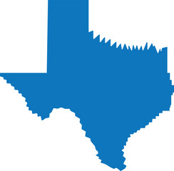 Texas State National Flag Map 