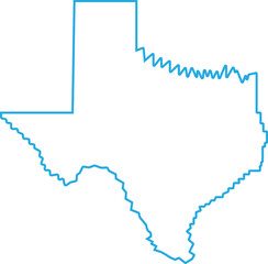 Texas State National Flag Map 