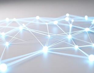 AI Neural Network: Thin lines representing synaptic connections, illuminated on a pitch-black background. A single-focus, elegant design with electric blue lighting, ideal for Artificial Intelligence 