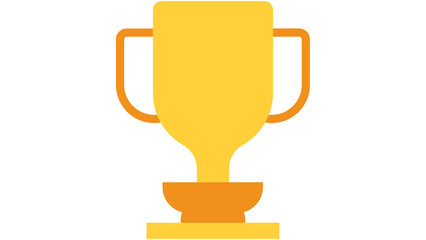 gold trophy cup icon symbol of success and achievement
