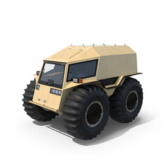 military truck isolated on white