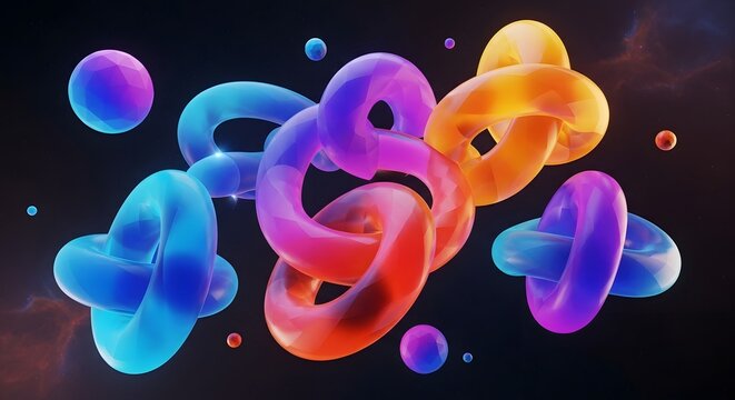 Abstract microscopic blue background with red blood cells and plasma light