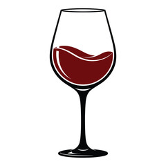 Elegant wine glass filled with deep red wine a classic symbol of celebration enjoyment and sophistication occasion