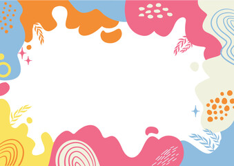 Background aesthetic abstract ,leaf background, hand drawn minimal background