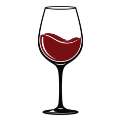 Elegant wine glass filled with rich red wine enjoy a refreshing drink cheers celebration toast wine tasting beverage enjoyment