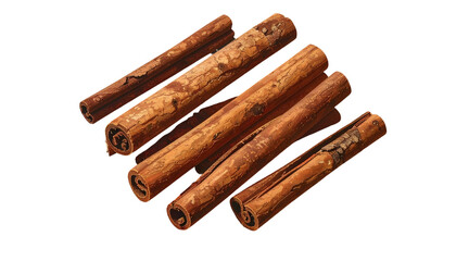 Group of cinnamon sticks on black background, fresh, natural, and aromatic