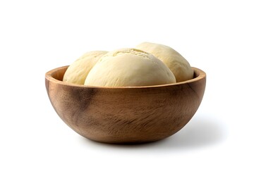 Realistic Wooden Dough Bowl for Kitchen and Baking