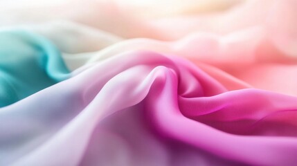 Obraz premium A vibrant fabric showcases smooth textures and soft colors, gently flowing in the light.