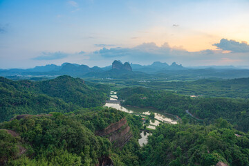 Danxia Mountain Scenery in Shaoguan, Guangdong, China

