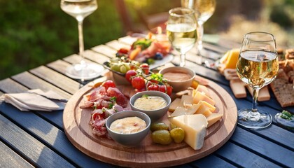 outdoor dining experience with fresh appetizers