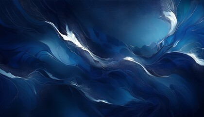 a dark blue abstract background with white streaks and patches