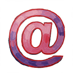 sign, icon, e-mail, impusto oil painting