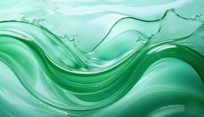 a soothing wave of pale mint green merging into a glassy texture that suggests the cool and refreshing taste of mint captured in