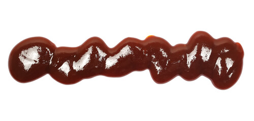 BBQ sauce spread, jalapeno green peppers, isolated on white, clipping path