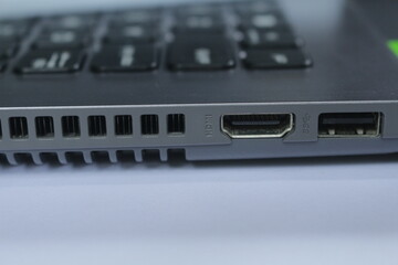 computer network cable or HDMI port