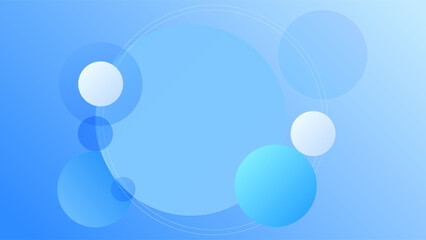 ABSTRACT BACKGROUND WITH CIRCLE GEOMETRIC SHAPES GRADIENT BLUE COLOR DESIGN VECTOR TEMPLATE GOOD FOR MODERN WEBSITE, WALLPAPER, COVER DESIGN