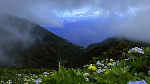 clouds over the mountains