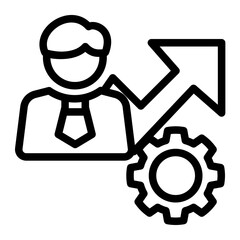 Competency Advancement Enhancement icon from the Personal Growth icon collection (Outline Style)
