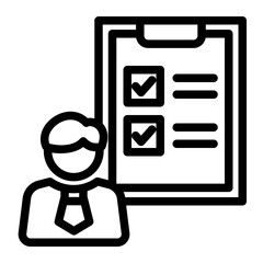 Self Assessment Evaluation icon from the Personal Growth icon collection (Outline Style)