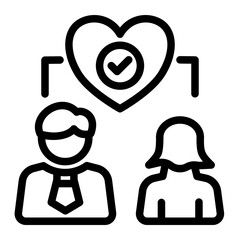 Human Connection Sympathy icon from the Personal Growth icon collection (Outline Style)