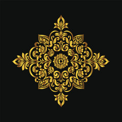 Luxury decorative vintage retro ornamental baroque shield logo icon
