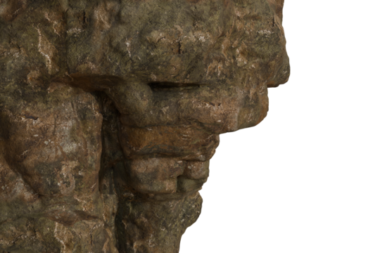 Close-up of a weathered rock face, revealing textures & subtle color variations. The rough, uneven surface suggests erosion & time. A small shadowed opening hints at depth