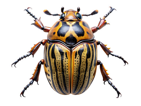 Majestic goliath beetle detailed macro photography of exotic insect specimen