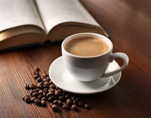 Obraz premium coffee break with a book