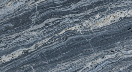Naklejka premium Closeup of dark gray and white striped stone texture