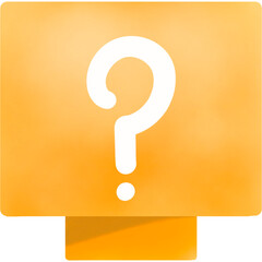 Yellow Mystery Box with Question Mark Icon