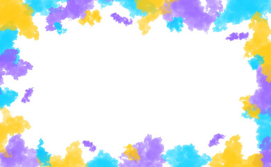 multicolor abstract watercolor frame illustration	