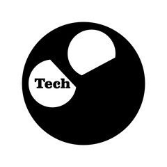 Graphic Design with Tech Text in Circular Form