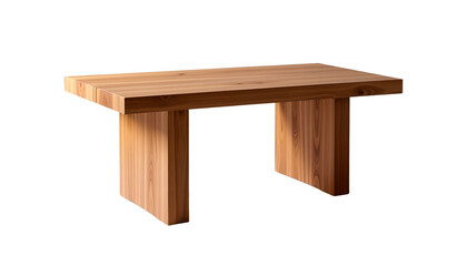 Fototapeta premium an elegant wooden table with a minimalist design, showcasing the beauty of natural wood grain