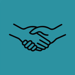 handshake icon vector illustration Ai generated