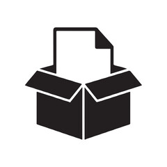 Document Box File Organizer Icon