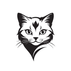 Minimal Cat Logo Clean Mono line Animal Design for Business or Creative Studio