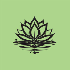 Simple Water Lily or lotus Minimalist Symbol