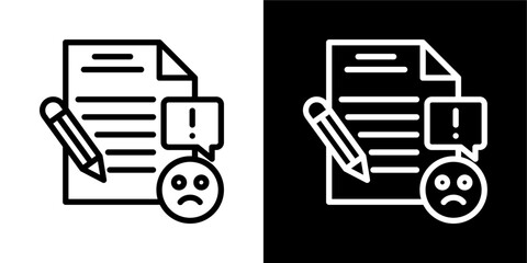Complaint  Icon Of Flat Black And White Style Vector 