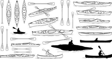 kayak, canoe, paddle, boat, water, sport, river, lake, oar, adventure, ocean, outdoor, row, fishing, silhouette, kayak boat, canoe paddle, rowing boat, water sport,   © Masud World