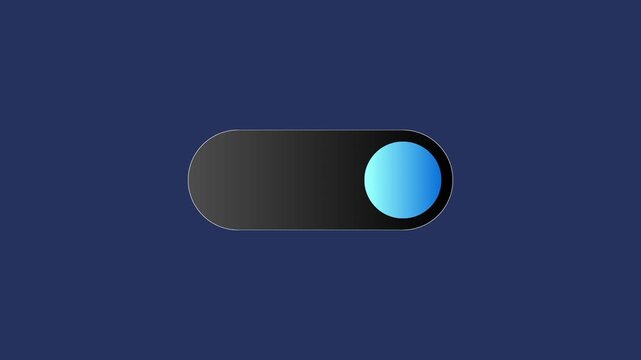Day and night glossy button vector animation yellow day and blue dark night background