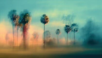 Palm Tree Pattern Showcases A Delightful Design Inspired By Tropical Palm Trees, Perfect For Adding A Touch Of Paradise To Any Space.