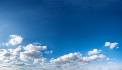 sunny blue sky backgrond with clouds panorama photo
