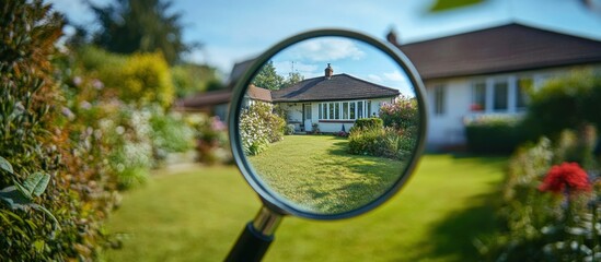 Magnifying Glass Focus on House