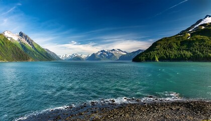 coastal scenery kenai fjords national park alaska