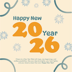 Creative "Happy New Year 2026" Card