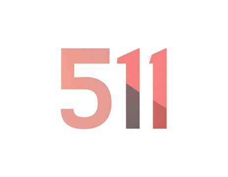 A modern graphic displays the number 511 in a soft, warm color palette. The digits are large and bold, standing out